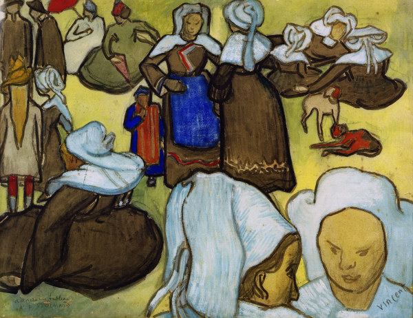 V.Gogh n.Bernard, Bretonische Frauen... a Vincent Van Gogh
