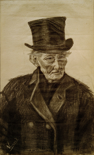 V.van Gogh, Old Man w.Top Hat / Draw. a Vincent Van Gogh