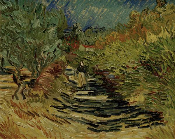 V.van Gogh, Path at St-Rémy /Ptg./1889 a Vincent Van Gogh