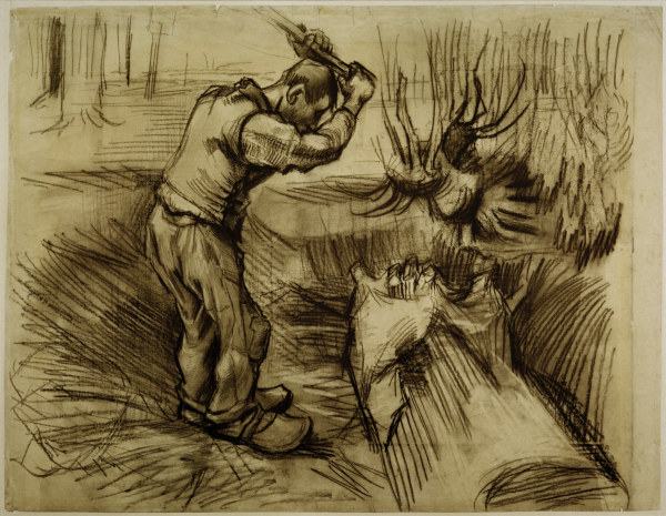 V.van Gogh, Woodcutte / Drawing / 1885 a Vincent Van Gogh