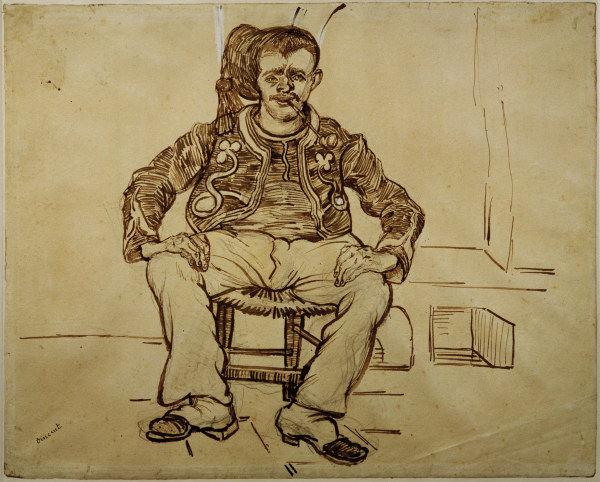 V.van Gogh, Zouave Sitting /Draw./ 1888 a Vincent Van Gogh