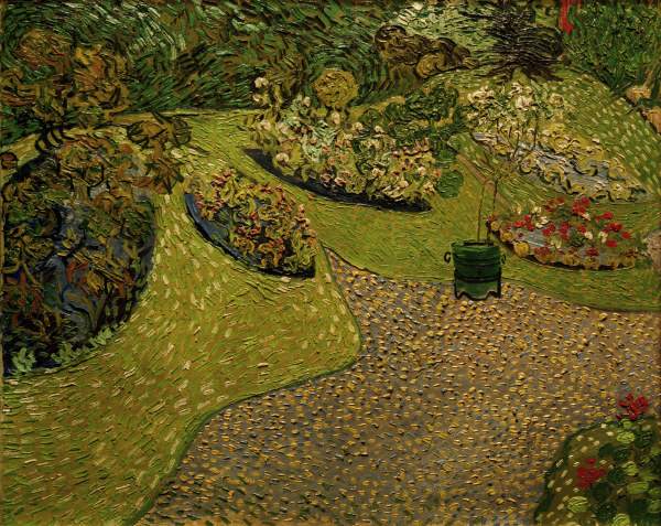 V.v.Gogh, Garden in Auvers / painting a Vincent Van Gogh