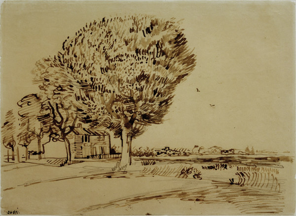 V.v.Gogh, Landscape w.House & Trees/1888 a Vincent Van Gogh