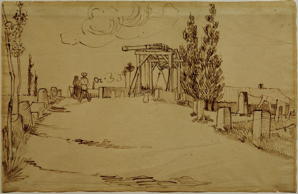 V.v.Gogh, Langlois Bridge /Drawing/ 1888 a Vincent Van Gogh