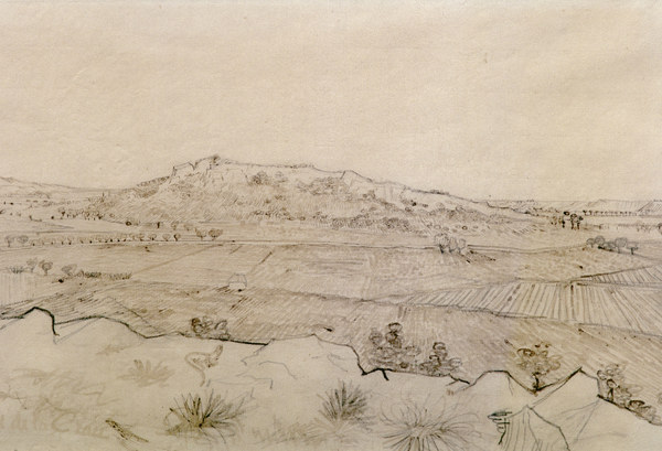 V.v.Gogh, Plain of La Crau / Draw./1888 a Vincent Van Gogh