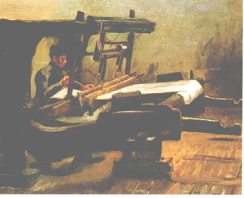 Weaver at the Loom, Facing Right a Vincent Van Gogh