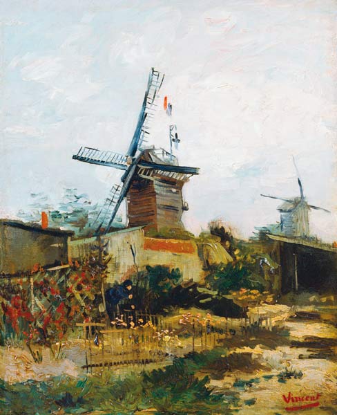 Windmills on Montmartre a Vincent Van Gogh