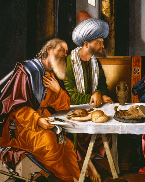 V.Carpaccio / Christ in Emmaus / Paint. a Vittore Carpaccio
