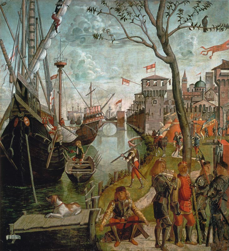 Arrival of Saint Ursula in Cologne During the Siege by the Huns (The Legend of Saint Ursula) a Vittore Carpaccio