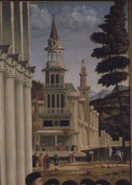 Debate of St. Stephen (detail of background) a Vittore Carpaccio