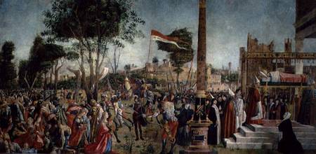 The Martyrdom of the Pilgrims and the Funeral of St. Ursula, from the St. Ursula Cycle a Vittore Carpaccio