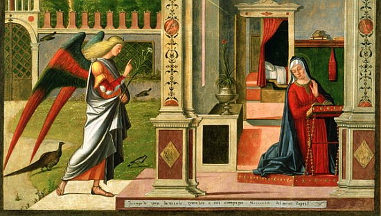 The Annunciation (detail of 120955) a Vittore Carpaccio