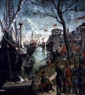 Arrival of St.Ursula during the Siege of Cologne, from the St. Ursula Cycle
