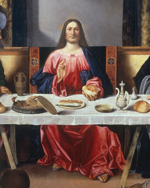 V.Carpaccio / Christ in Emmaus / Paint. a Vittore Carpaccio