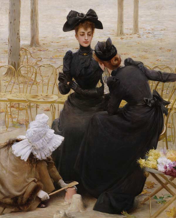Conversation in the Jardin du Luxembourg a Vittorio Matteo Corcos