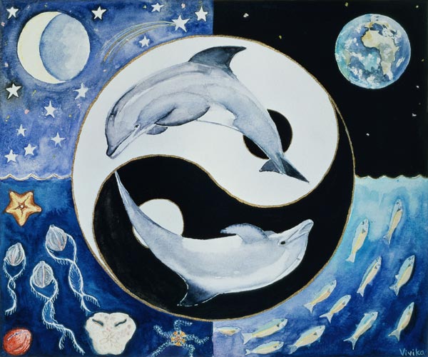 Dolphins (month of May from a calendar)  a Vivika  Alexander