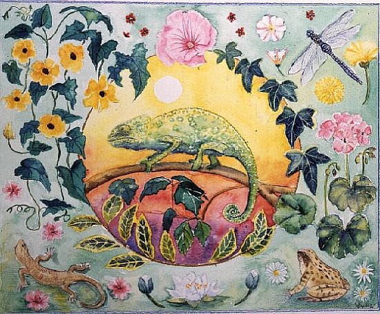 Chameleon (month of June from a calendar)  a Vivika  Alexander