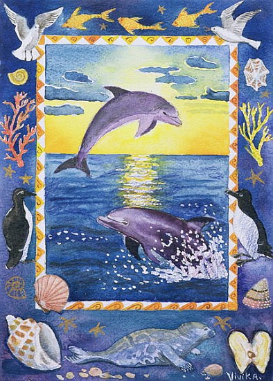 Dolphin, 1999 (w/c on paper)  a Vivika  Alexander