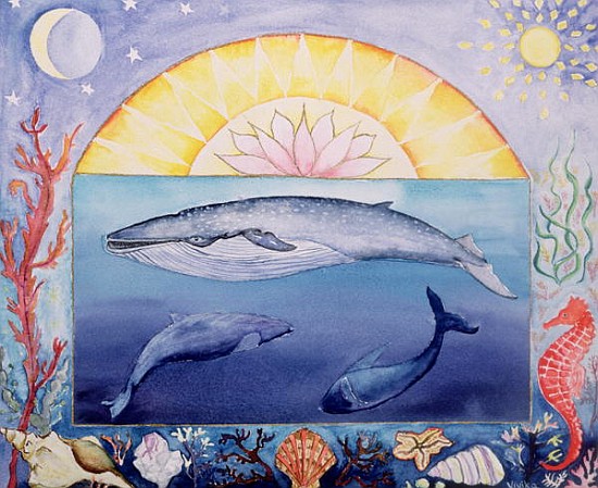 Whales (month of September from a calendar)  a Vivika  Alexander