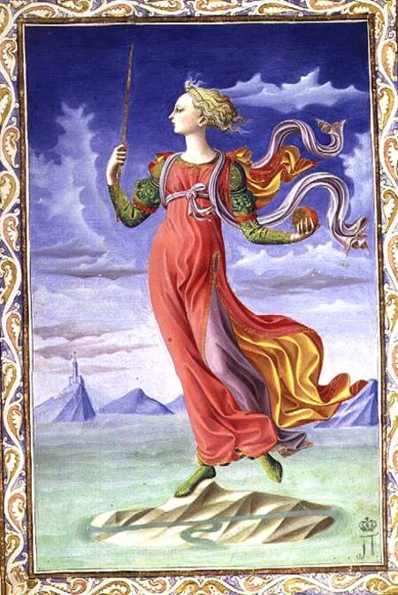 Allegory of Rome, illuminated by Francesco Pesellino (1422-57), original text written a w/c on parchment) Silius Italicus