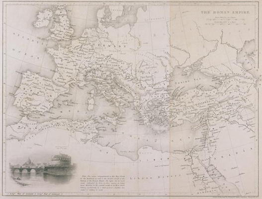 The Roman Empire, c.1850 (engraving) a W Hughes