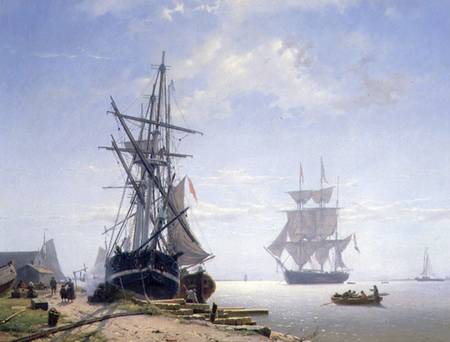 Ships in a Dutch Estuary a W.A. van Deventer