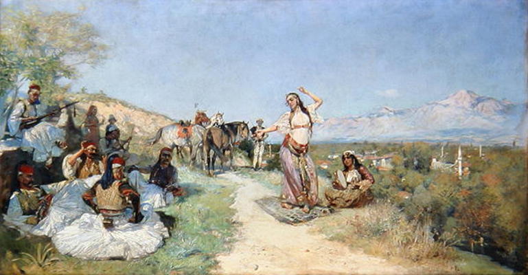 Taking a Break on the Journey, 1894 (oil on canvas) a Waclaw Pawliszak