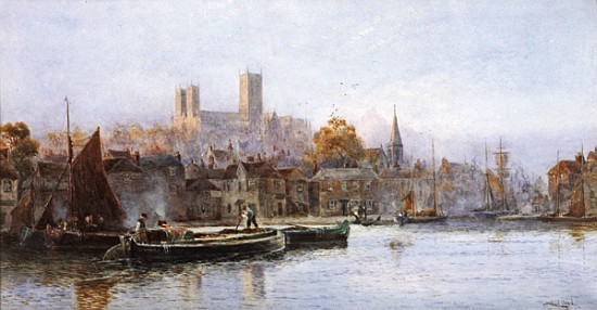 Lincoln Cathedral from the River a Walker Stuart Lloyd
