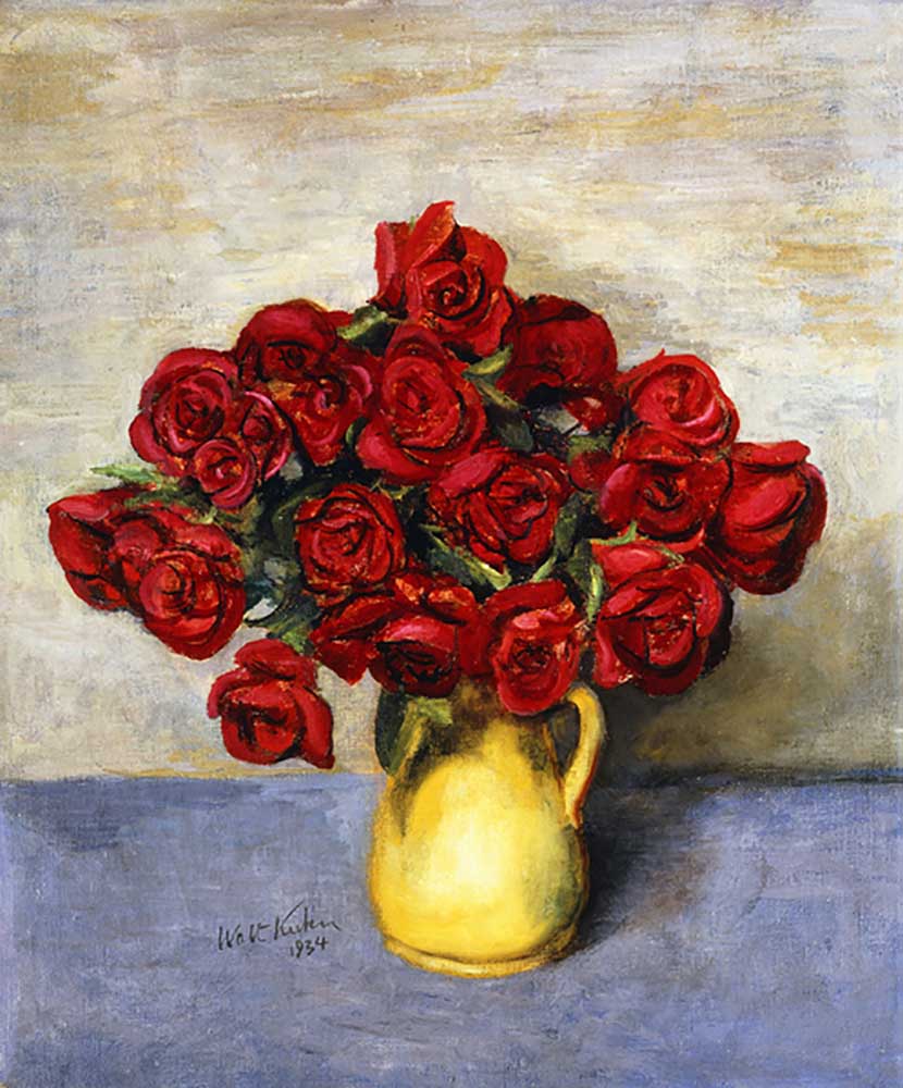 Red Roses in a Yellow Pitcher, 1934 a Walt Kuhn