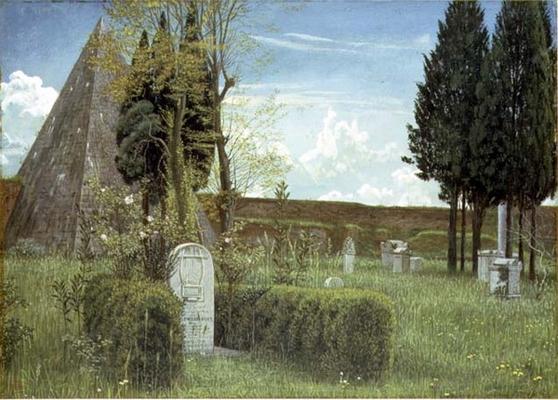 The Grave of Shelley, 1873 (w/c on paper) a Walter Crane
