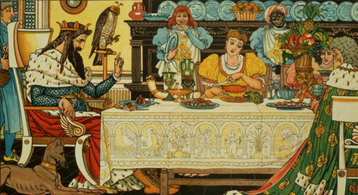 The Princess Shares her Dinner with the Frog, from 'The Frog Prince', 1874 a Walter Crane