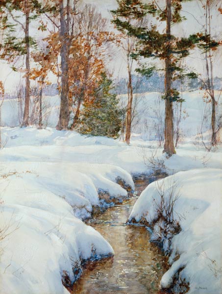 Bächlein in the snow a Walter Launt Palmer