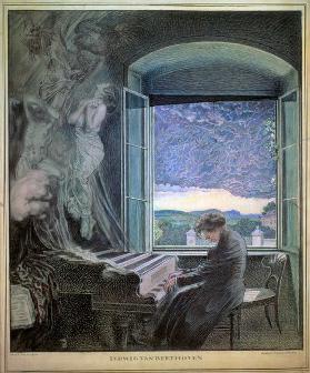 Allegory of Beethoven as a musical genius