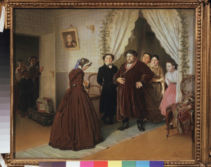 Arrival of a Governess in a Merchant House a Wassili Perow