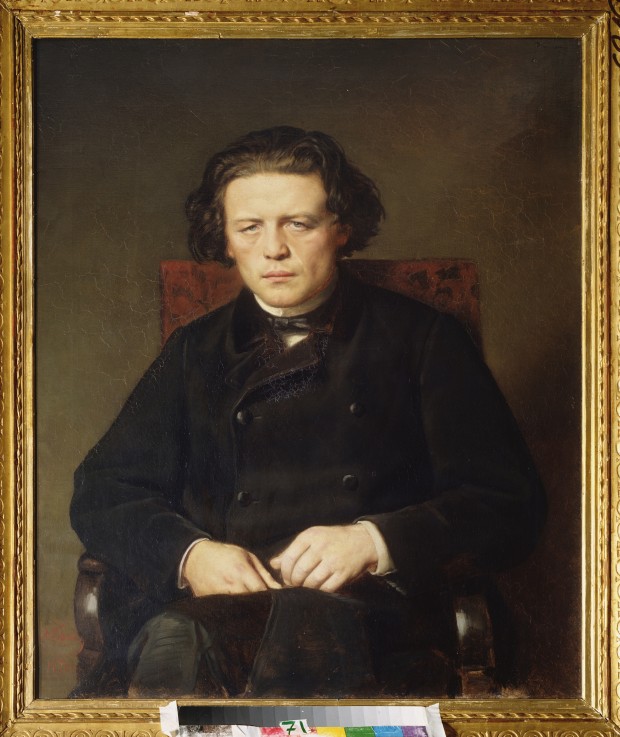 Portrait of the composer Anton Rubinstein (1829-1894) a Wassili Perow