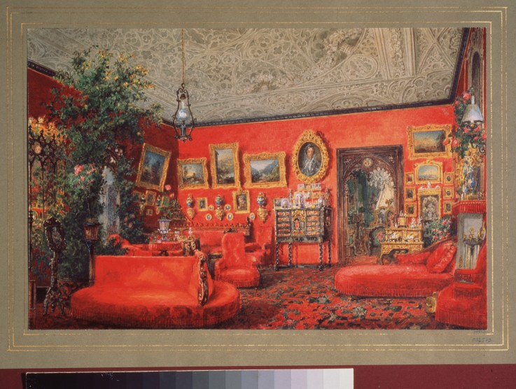 The Red livingroom in the Yusupov Palace in St. Petersburg a Wassili Sadownikow