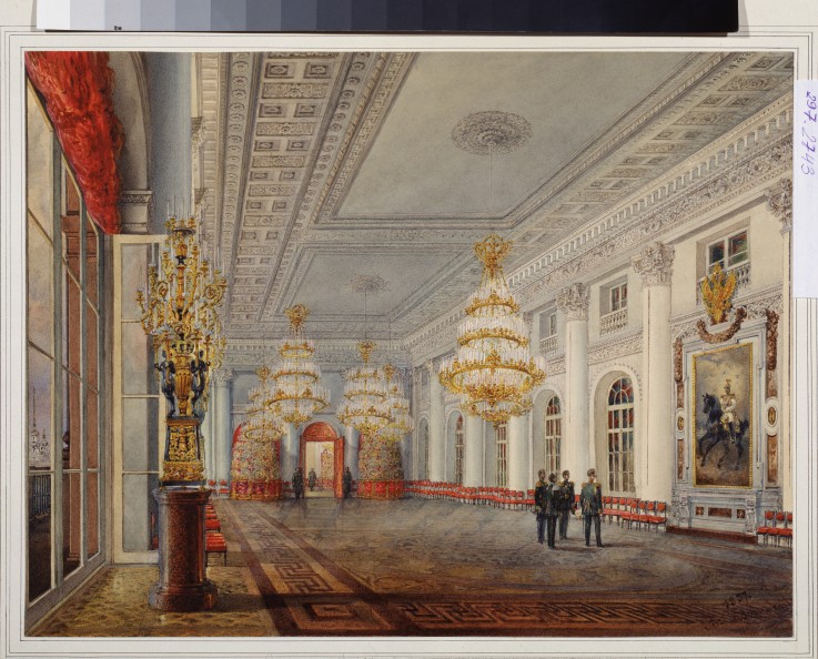 The Great Hall (Nicholas Hall) of the Winter palace in St. Petersburg a Wassili Sadownikow