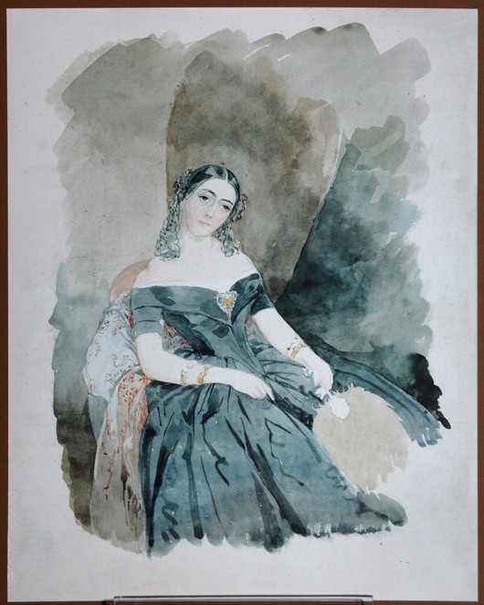 Portrait of Leonilla Ivanovna Baryatinskaya, Princess zu Sayn Wittgenstein (1816-1918) a Wassili Sadownikow