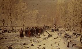 Retreat of the Napoleonic troops from Russia. a Wassili Werestschagin