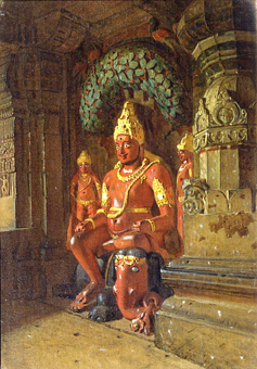 Wishnu-Statue im Indra-Tempel a Wassili Werestschagin