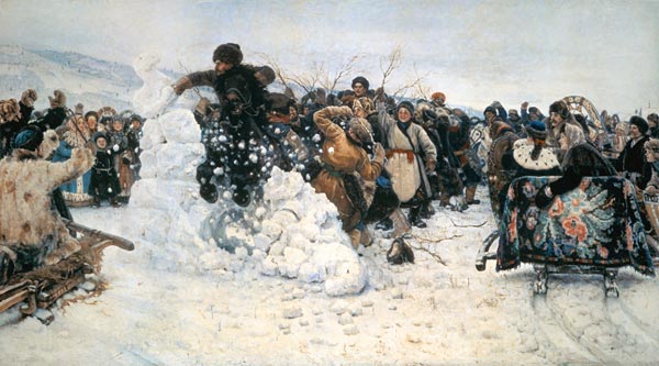 Einnahme der Schneestadt a Wassilij Iwanowitsch Surikow