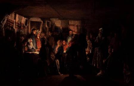 The Visit of a Sorcerer to a Peasant Wedding a Wassilij Maksimow