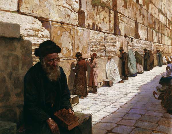 Die Klagemauer, Jerusalem a Wassilij Ivanowitsch Nawasoff
