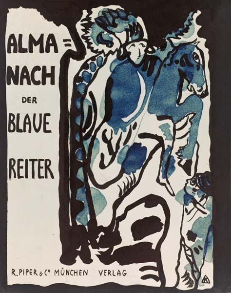Definite outline for the cover of the almanac the blue rider a Wassily Kandinsky
