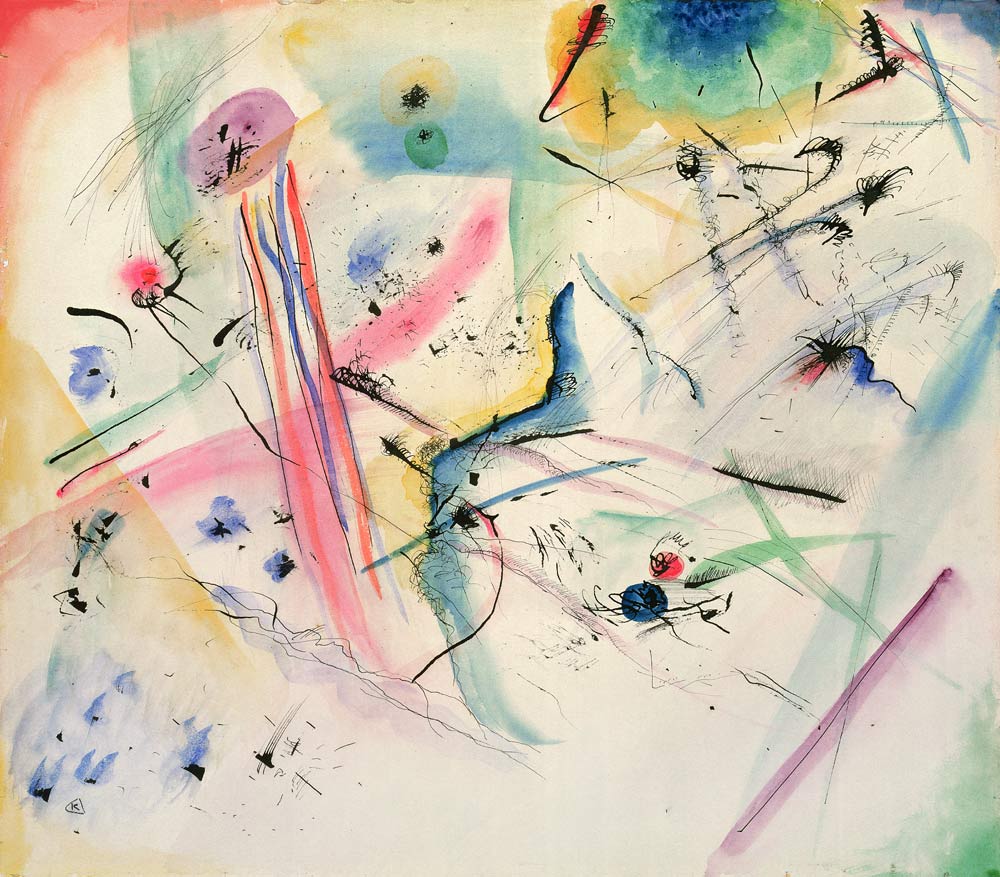 Composition With Red a Wassily Kandinsky