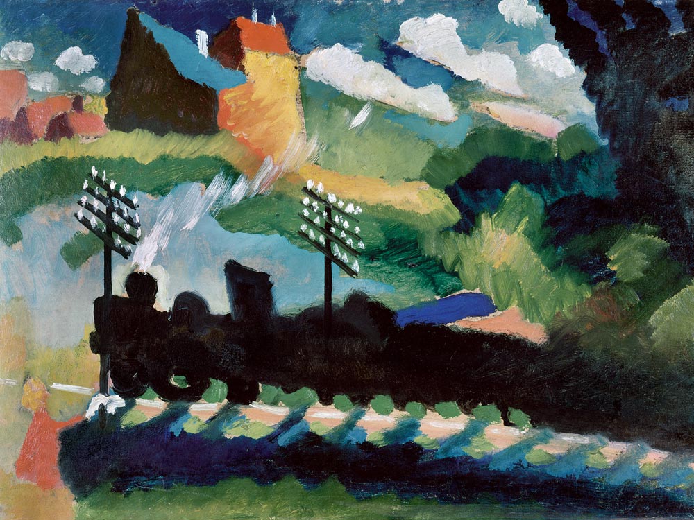 Railway near Murnau a Wassily Kandinsky