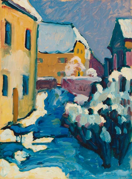 Cemetery and vicarage in Kochel a Wassily Kandinsky