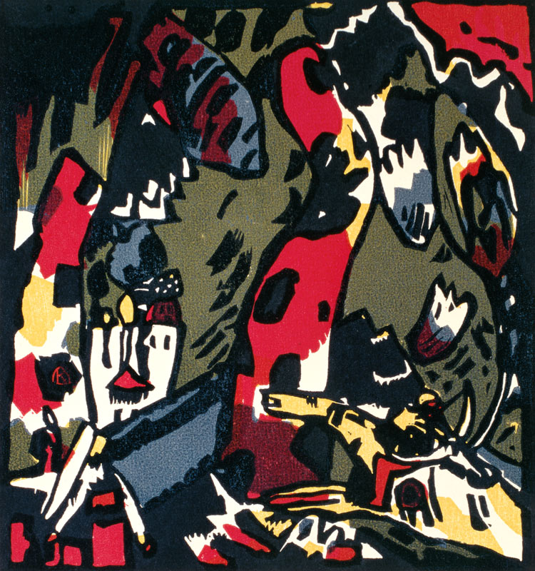 Reiter in Landschaft (Bogenschütze) a Wassily Kandinsky