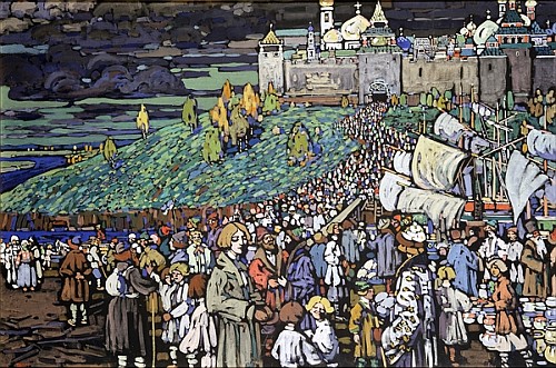 Arrival of the Merchants a Wassily Kandinsky