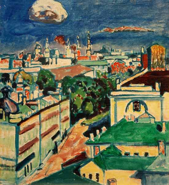 View of Muscow from the Window of Kandinsky's Flat a Wassily Kandinsky